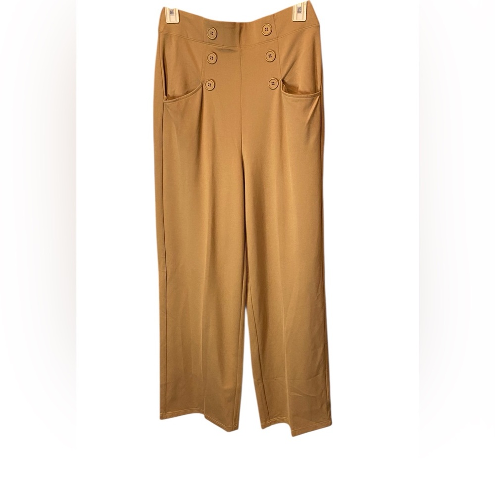 Max Studio High-Waisted Sailor Wide-Leg Pants Size Small Office - Picture 5 of 8